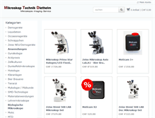 Tablet Screenshot of mikroskopshop.ch